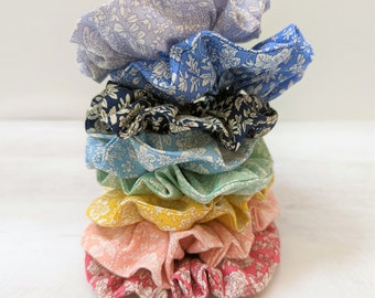 Cotton Scrunchie | Liberty of London | Women’s Hair Scrunchie | Floral Hair Accessory | Hair Tie | Floral Scrunchie