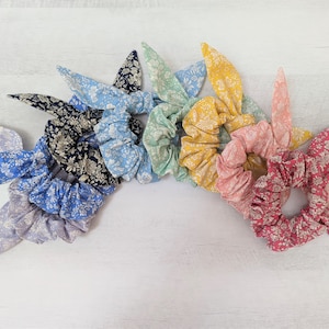 Liberty of London | Bow Scrunchie | Hair Scrunchie | Bunny Ear Scrunchie | Easter Basket gift | Stocking Stuffer | Girls Gift