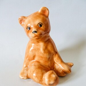 Vintage Hungarian  porcelain animal figurine,bear,bear cub  FREE SHIPPING WORLDWIDE