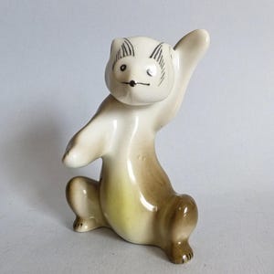 Antique bear,dancing bear Vintage porcelain animal figurine,FREE SHIPPING WORLDWIDE