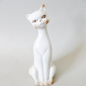 Vintage porcelain cat,lovely old figurine  FREE SHIPPING WORLDWIDE
