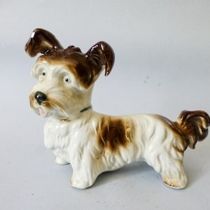 Vintage Hand-Painted Porcelain Terrier Figurine