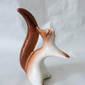 Vintage animal figurine,lovely squirrel,porcelain figurine FREE SHIPPING WORLDWIDE
