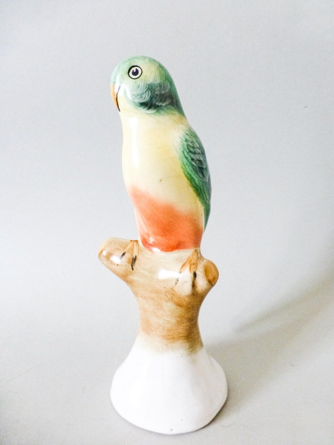 陶器製 オウムの置物 大きめ オブジェ インテリア ヴィンテージ 陶器製 オウムの置物 大きめ オブジェ インテリア ヴィンテージ