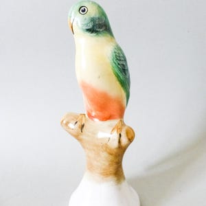 Vintage porcelain parrot,bird  figurine FREE SHIPPING WORLDWIDE