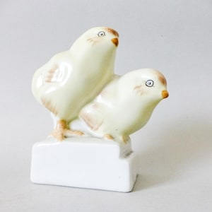 Chicken figurine,Vintage ,Hungarian Aquincum porcelain bird figurine,little chickens FREE SHIPPING WORLDWIDE