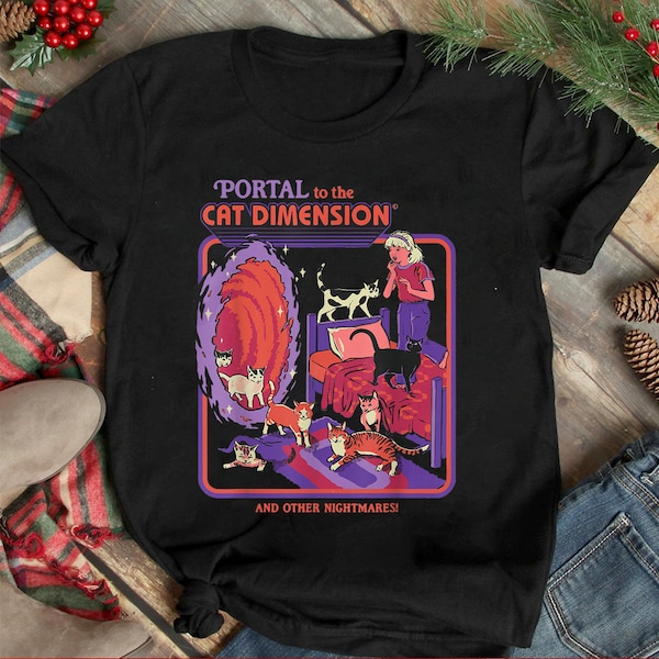 Halloween Shirt, Halloween Party Shirt, Halloween Gift, Halloween Party Gift, Portal To The Cat Dimension Halloween Costume Tshirt