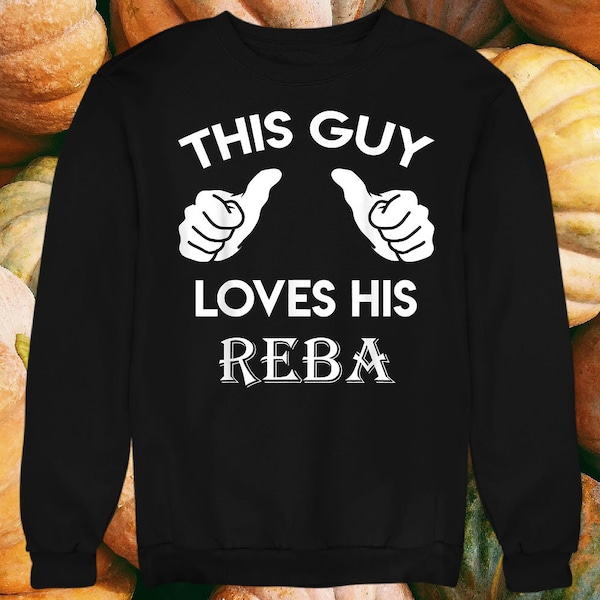 Valentines Day Sweatshirt, Valentine Sweatshirt, This Guy Loves His Reba Gift Valentine Heart Belongs 3 Cute Valentine Sweater