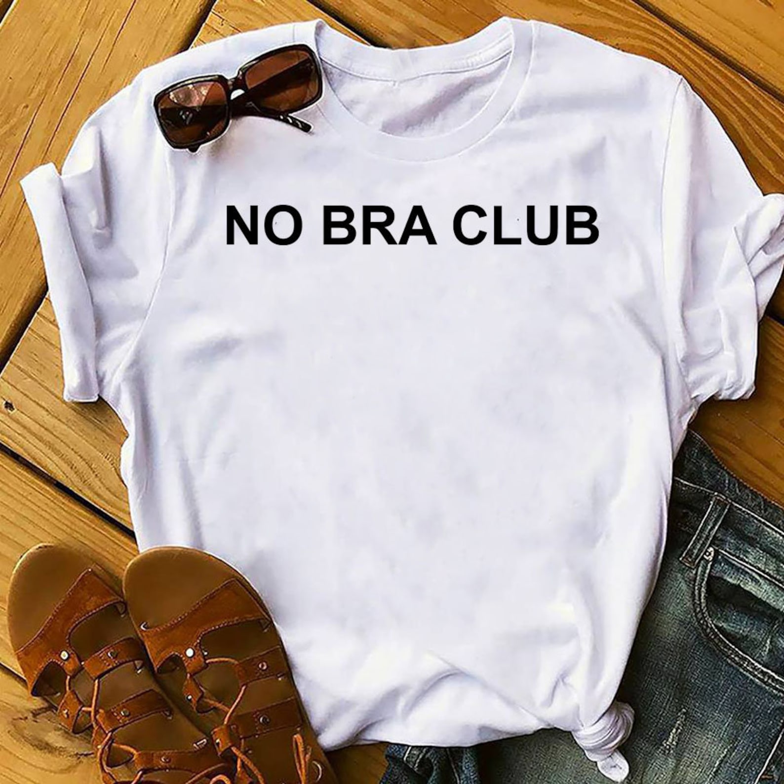 No Bra Shirt No Bra Gift Funny No Bra Tshirt No Bra Club | Etsy