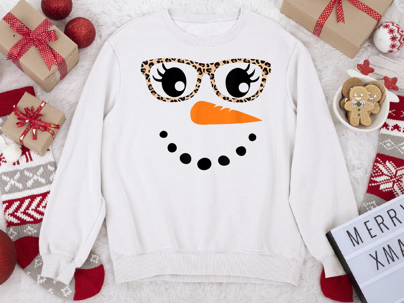 White snowman best sale sweater