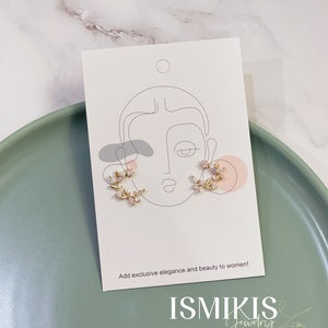 Blumen Ohrringe/Ohrstecker/Kristall Ohrringe/Kranz Ohrringe/Minimalistisch/Geschenk für Sie/Zierliche/Geburtstagsgeschenk