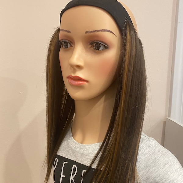 Headband With Hair Attached Etsy