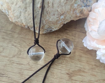 Rose Quartz Crystal Ball Sphere Pendant 20mm 20" Silver Necklace Love Healing Rose Quartz Crystal Ball Sphere Pendant 20mm 20" Silver Necklace Love Healing