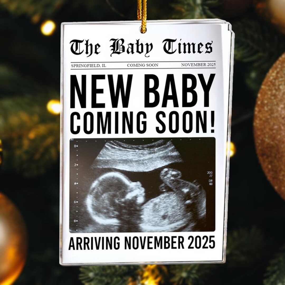 Ultrasound Ornament 2025, Baby Announcement Ornament, Grandparents