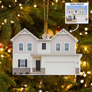 Custom House Photo 2025 Ornament, House Ornament Christmas, Picture Acrylic Ornament, 2025 Christmas Ornaments, Xmas Gift for Family