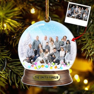 Custom Family Christmas Ornament, Acrylic Ornament, Custom Family Photo Ornament, Picture Christmas Ornament, Christmas Gifts, Ornament gift