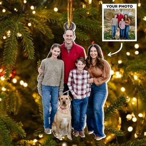 Benutzerdefinierte Familienfoto-Verzierung, Familien-Weihnachtsverzierungen, personalisiertes Familienfoto-Andenken, große Familien-Weihnachtsandenken-Geschenke