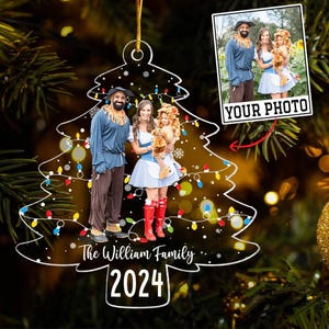 Personalized Photo Ornament, Gift For Christmas, Custom Picture Ornament, Family Christmas Ornament, Christmas Acrylic Unique Ornament