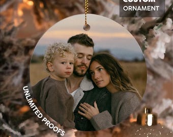 Custom Photo Ceramic Ornament: Personalized Christmas Keepsake