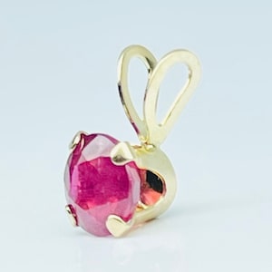 Pink ruby pendant 4mm ruby natural earth mined ruby certified & conflict free ruby pendant 14KT yellow, white or rose gold solid gold