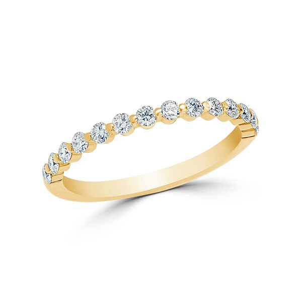 Diamond marriage ring/Stackable diamond band/Diamond wedding band half way set with diamonds ring 0.35ct natural diamond ring ethical only