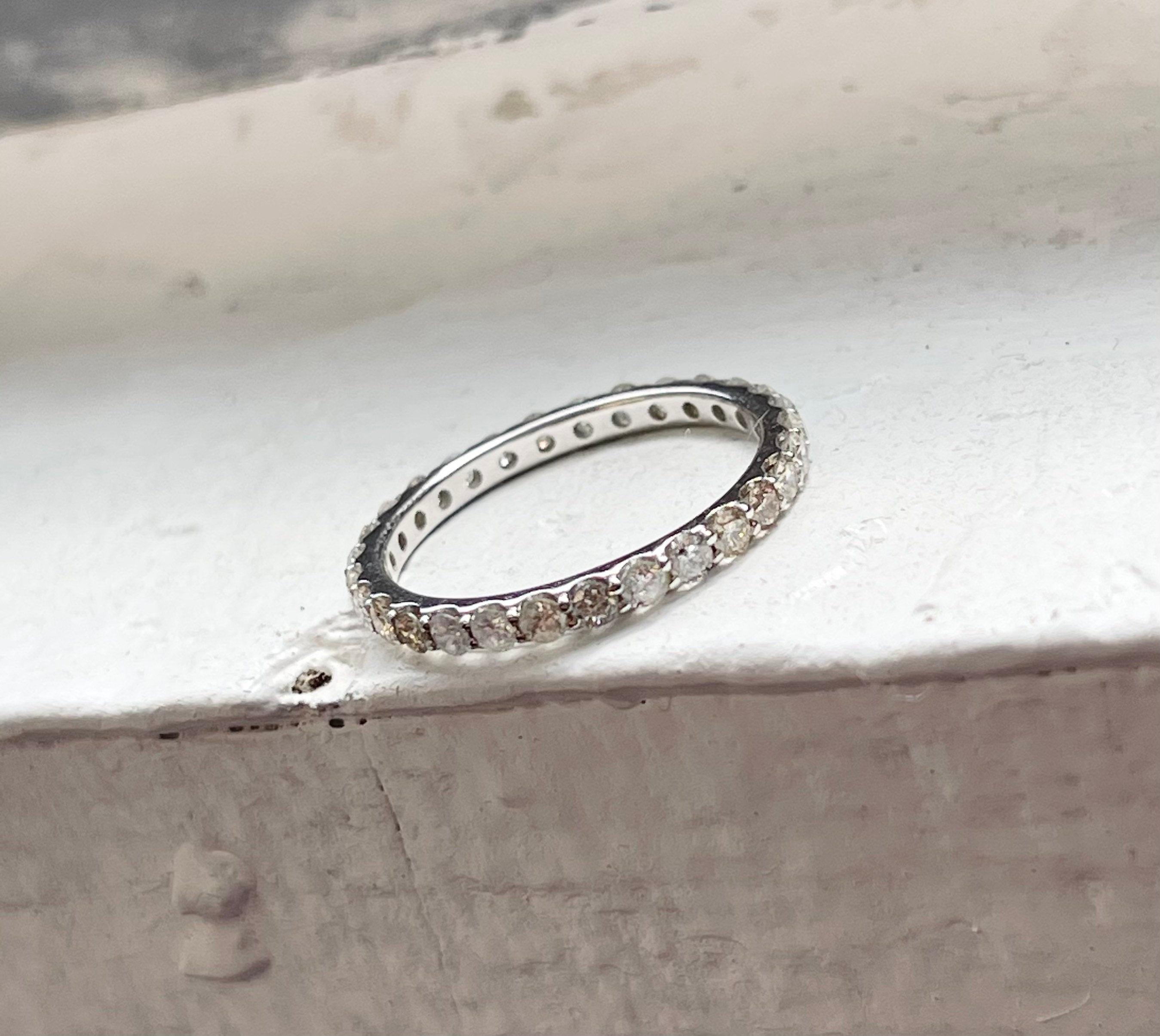 Salt Pepper Eternity Ring Gray Diamond Ring/0.75ct Salt Pepper Etsy