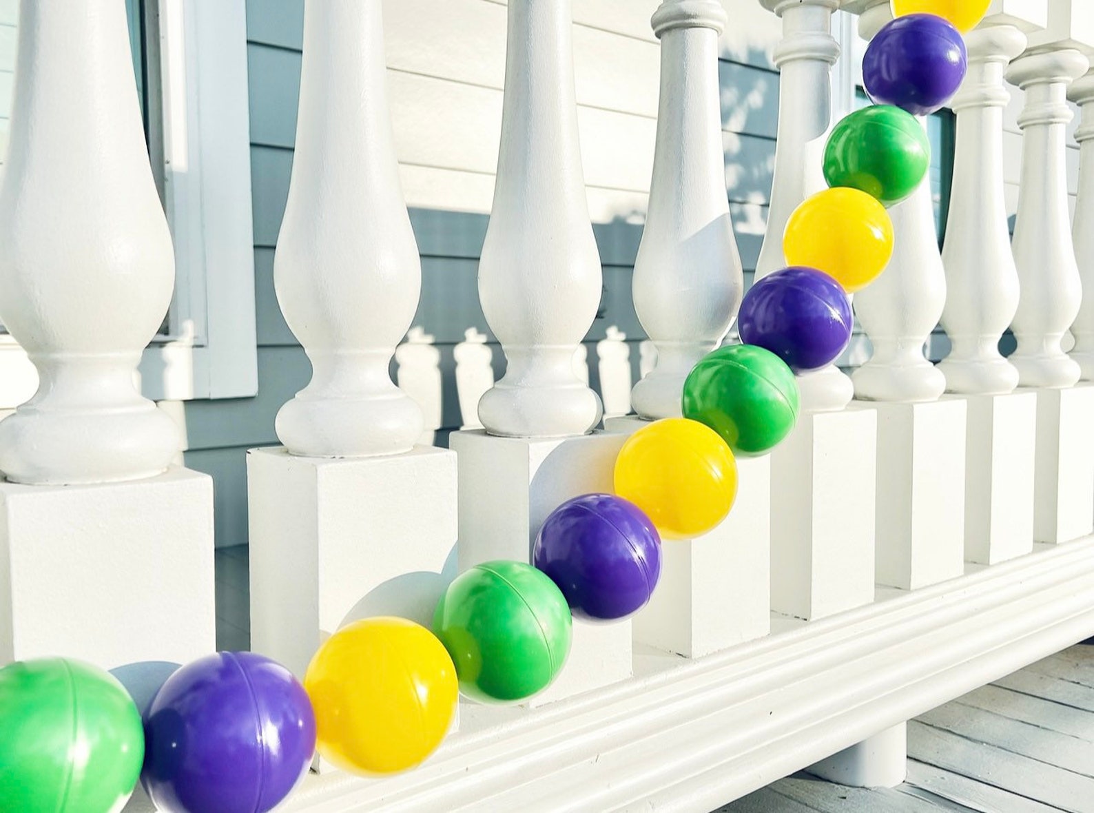 Mardi Gras Jumbo Bead Garland Heavy Duty Commercial Grade Etsy