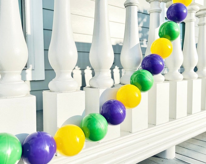 mardi gras jumbo bead garland
