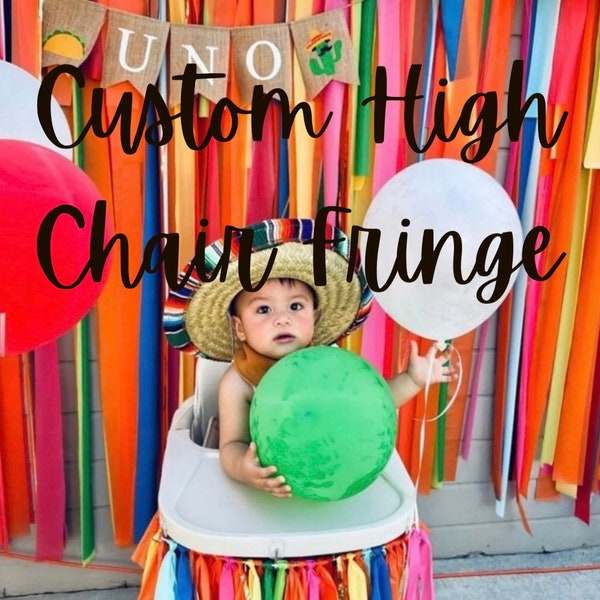 High Chair Fringe | 1st Birthday | First Birthday Banner | Cake Smash | Fringe Decorations | Party Decor | Streamers | Customizable