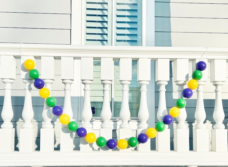 Mardi Gras Jumbo Bead Garland Heavy Duty Commercial Grade Etsy