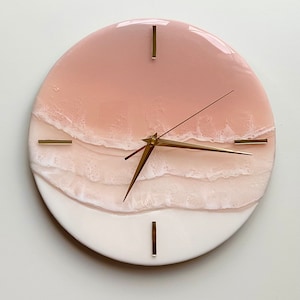 Resin Wall Clock Housewarming Gift Unique Epoxy Resin Wall Clock Modern Wall Clock