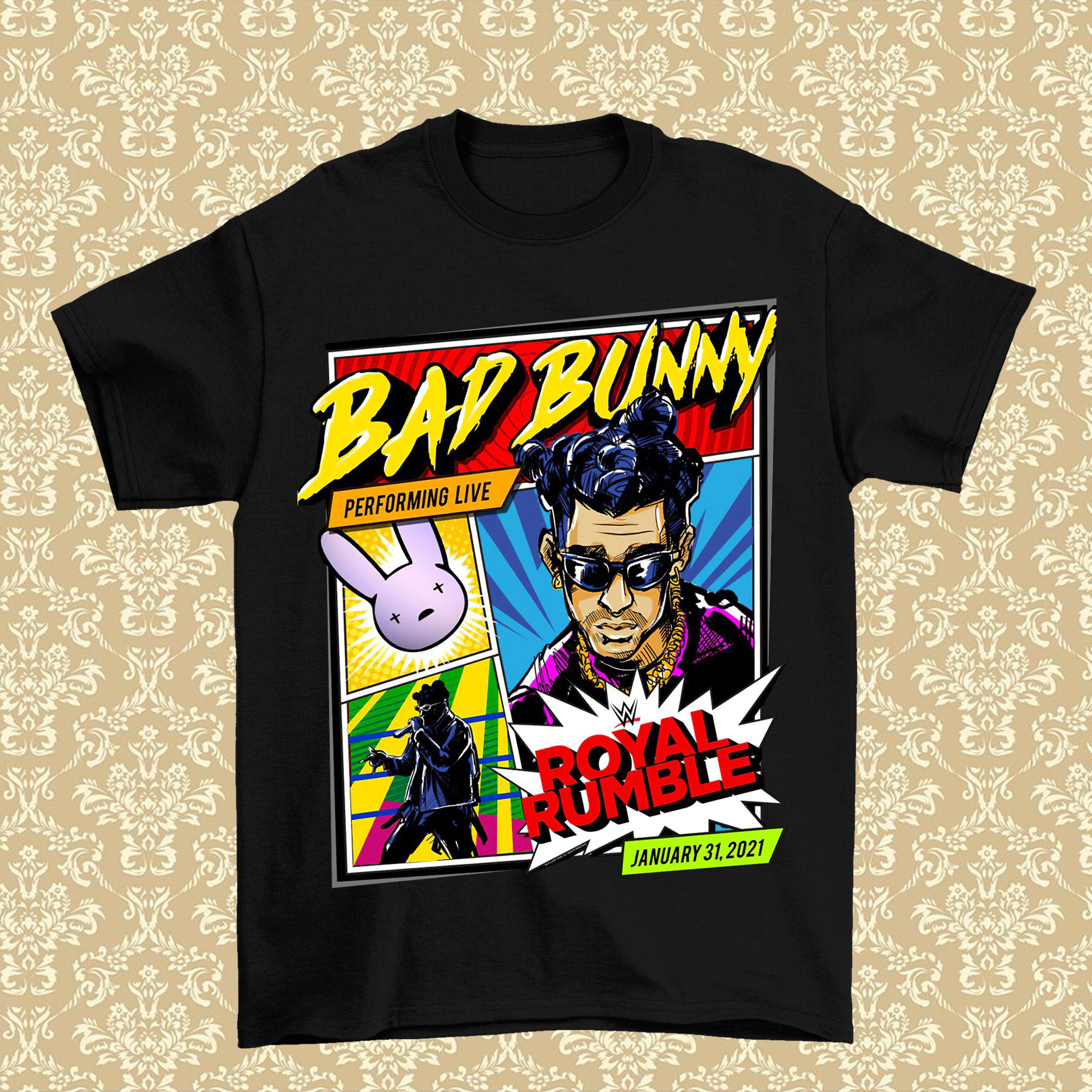 Bad bunny shirt for men and women WWE Bad Bunny comics 2021 Etsy