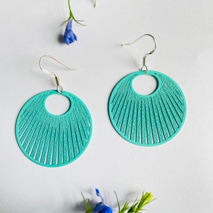 Glitter earrings , Turquoise Earrings, Disco earrings,  gifts for her, hypoallergenic hooks, Filigree charms, no plastic packaging