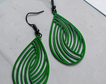 Bright Teardrop Earrings | Colourful Statement Earrings | Lightweight Drop Earrings | Handmade Jewellery Gift for Her | Festival Earrings