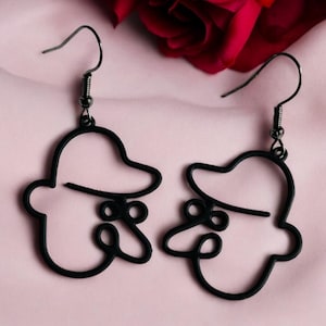 3D Earrings, funny Face Earrings, Picasso Face, Abstract Earrings, Pop art Earrings, fashionable style, gifts for her.