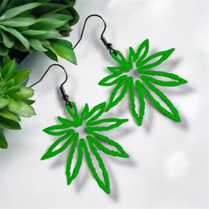 Marijuana earrings, pot earrings, cannabis leaves, dress up ideas, rave earrings, weed earrings, cbd gifts