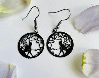Pendientes de hadas, pendientes de hadas, regalos de hadas, con polvo de hadas, ideas para regalos de cumpleaños, regalos para ella, regalos para hijas, pendientes de campanilla