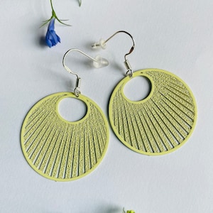 Glitter earrings , Yellow Earrings, Disco earrings,  gifts for her, hypoallergenic hooks, Filigree charms, no plastic packaging