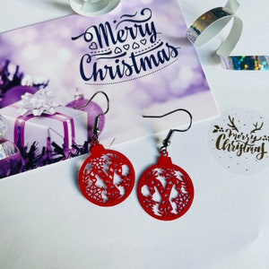 Candy cane earrings, candy canes, Xmas Earrings, Christmas earrings, stocking fillers, gifts for teens, gifts for Christmas, red earrings