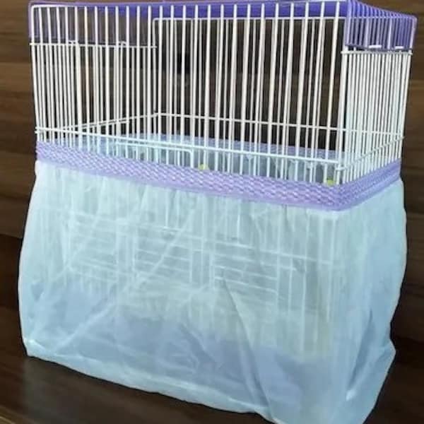 Bird Cage Seed Catcher Pocket Style Mesh Seed Catcher Stretchy Cover