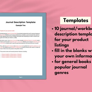 Product Description Templates for Journals | Self-publishing Resource ...