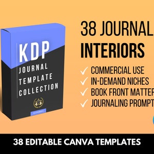 KDP Interior Bundle 38 Journals Canva Templates | KDP Journal Interior File | Canva Journal Printable | Low Content Book KDP Bundle