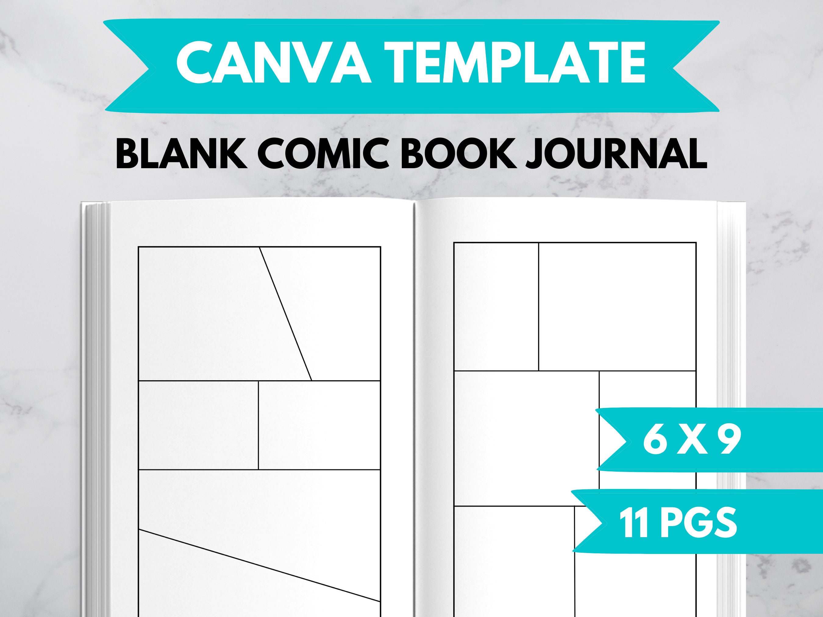 KDP Blank Comic Book Canva Template KDP Journal Interior - Etsy