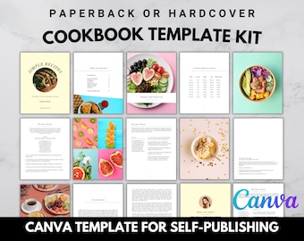 7x10 inch Cookbook Template for KDP Self-Publishing | Canva Cookbook Template | Paperback Book Template | Self-Publishing Recipe Book
