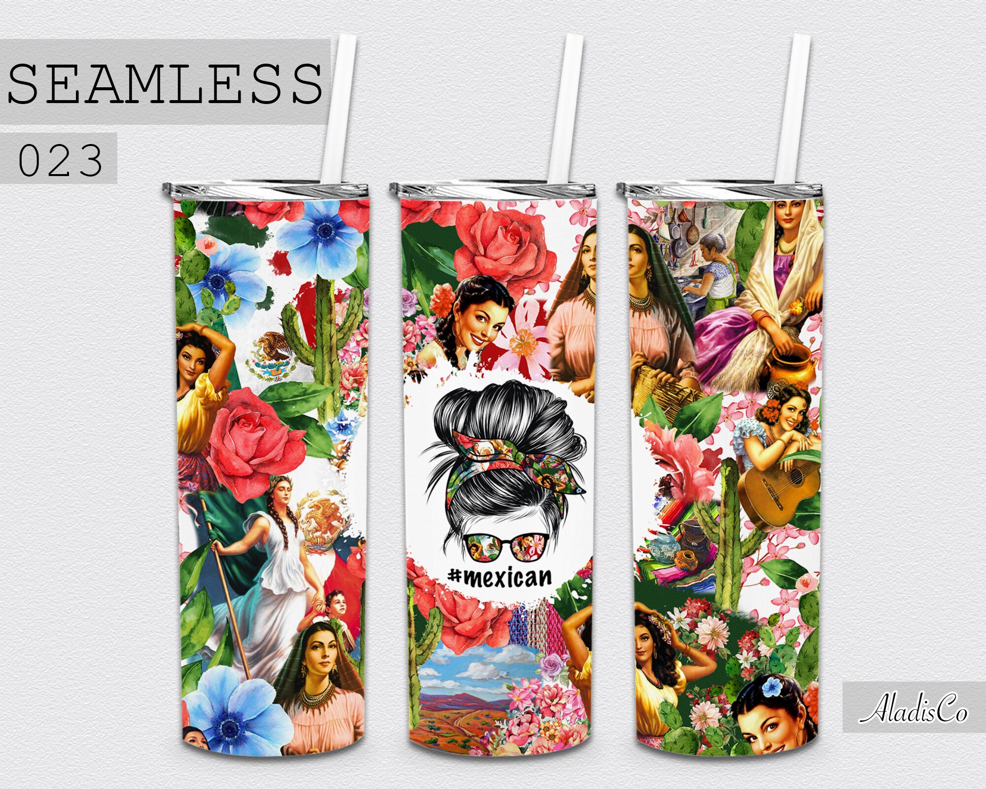 Mexico Sublimation Designs Downloads Skinny Tumbler 20 Oz Etsy