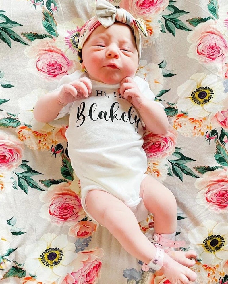 Custom Baby Shirt Personalized Name Reveal Outfit Customize Etsy
