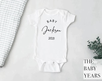 Baby Announcement Idea - Personalized Baby Bodysuit - Custom Baby Shirt Announcement - Baby Announcement to Husband/ Custom Toddler T Name