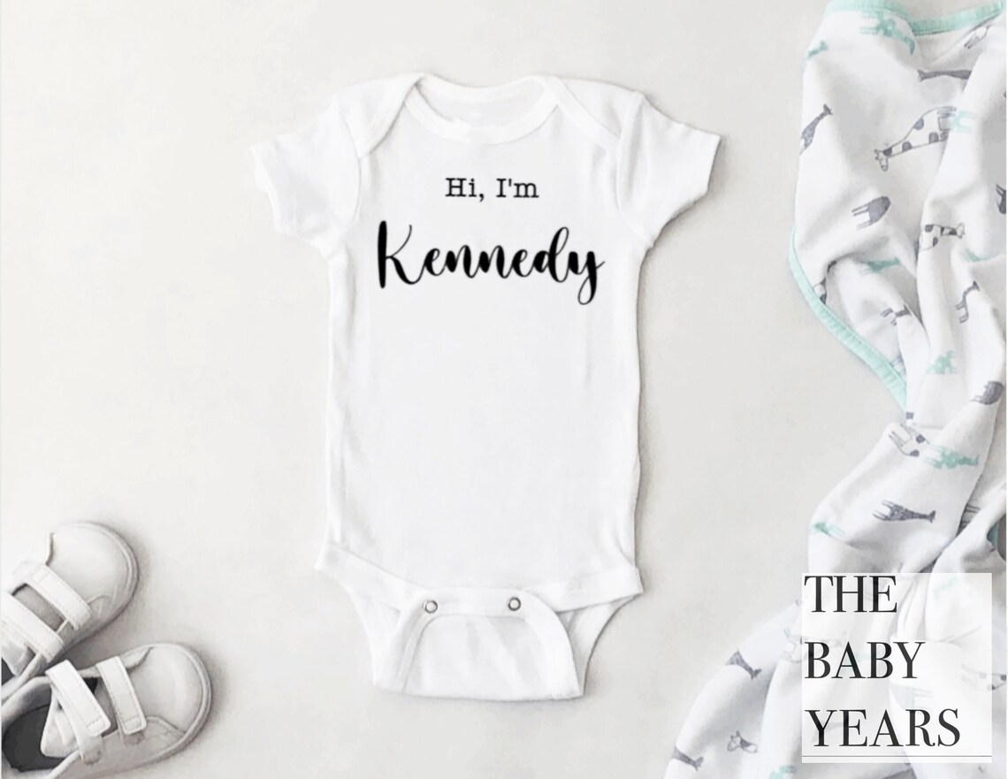 Custom Baby Shirt Personalized Name Reveal Outfit Customize Etsy