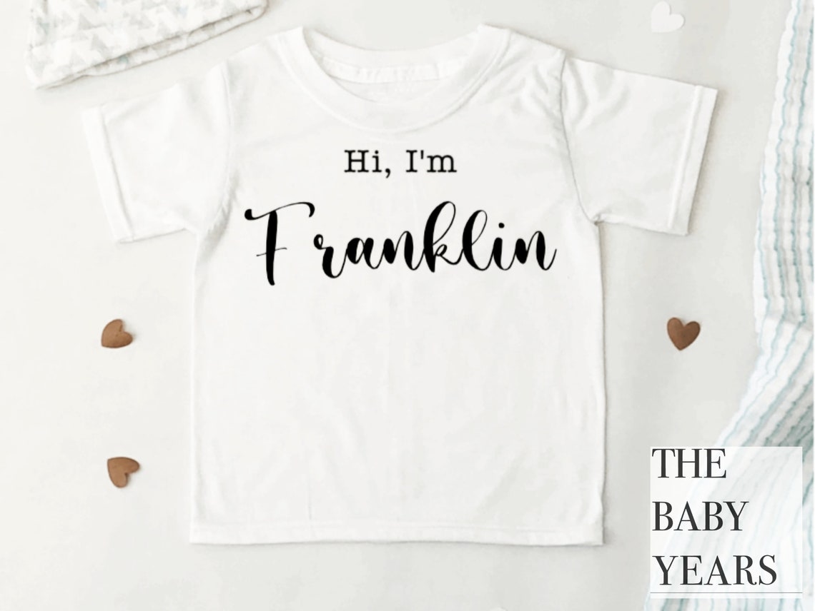 Custom Baby Shirt Personalized Name Reveal Outfit Customize Etsy