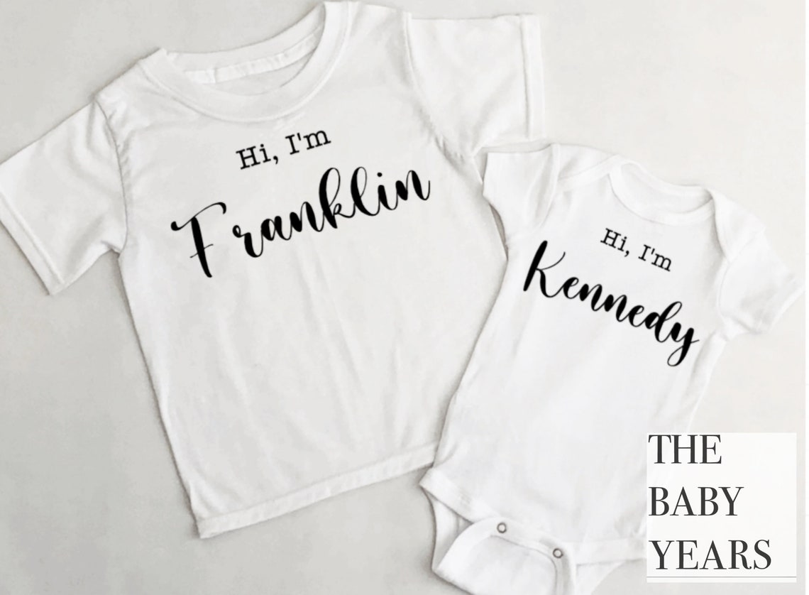 Custom Baby Shirt Personalized Name Reveal Outfit Customize Etsy